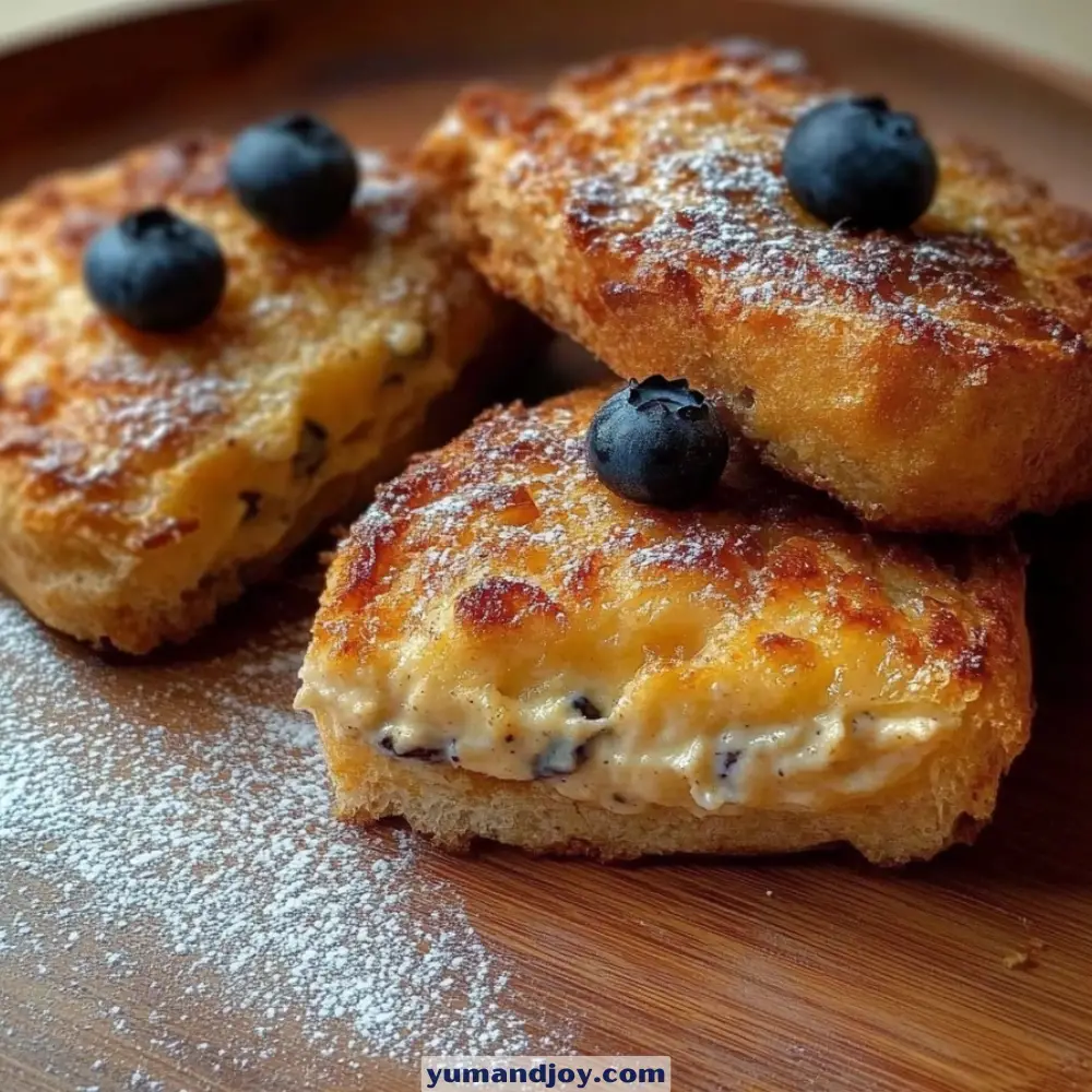 Healthy Cheesecake Toast with Blueberries