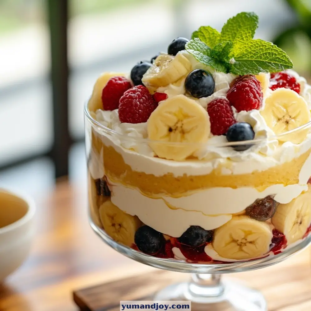 Banana Cheesecake Fruit Trifle