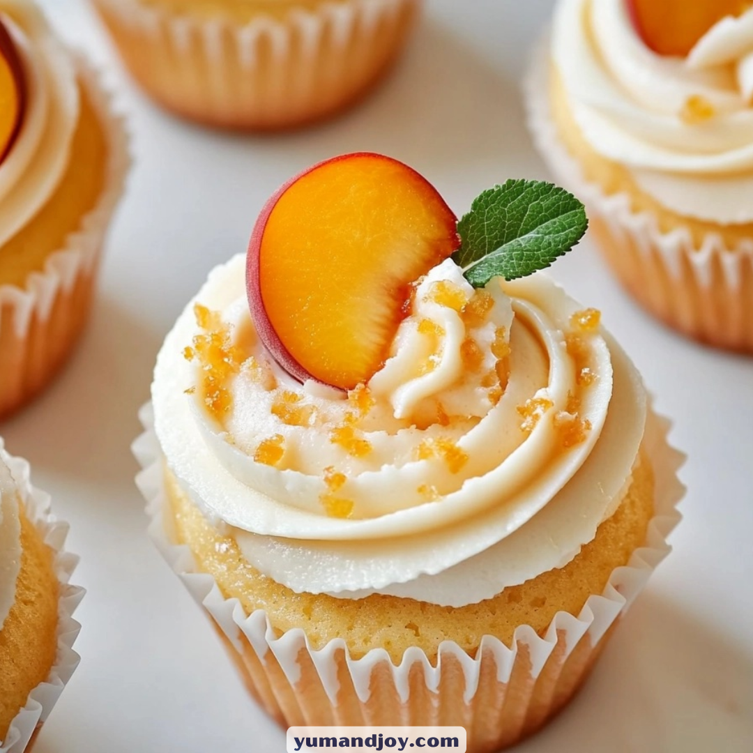 Peach Cream Cheese Cupcakes