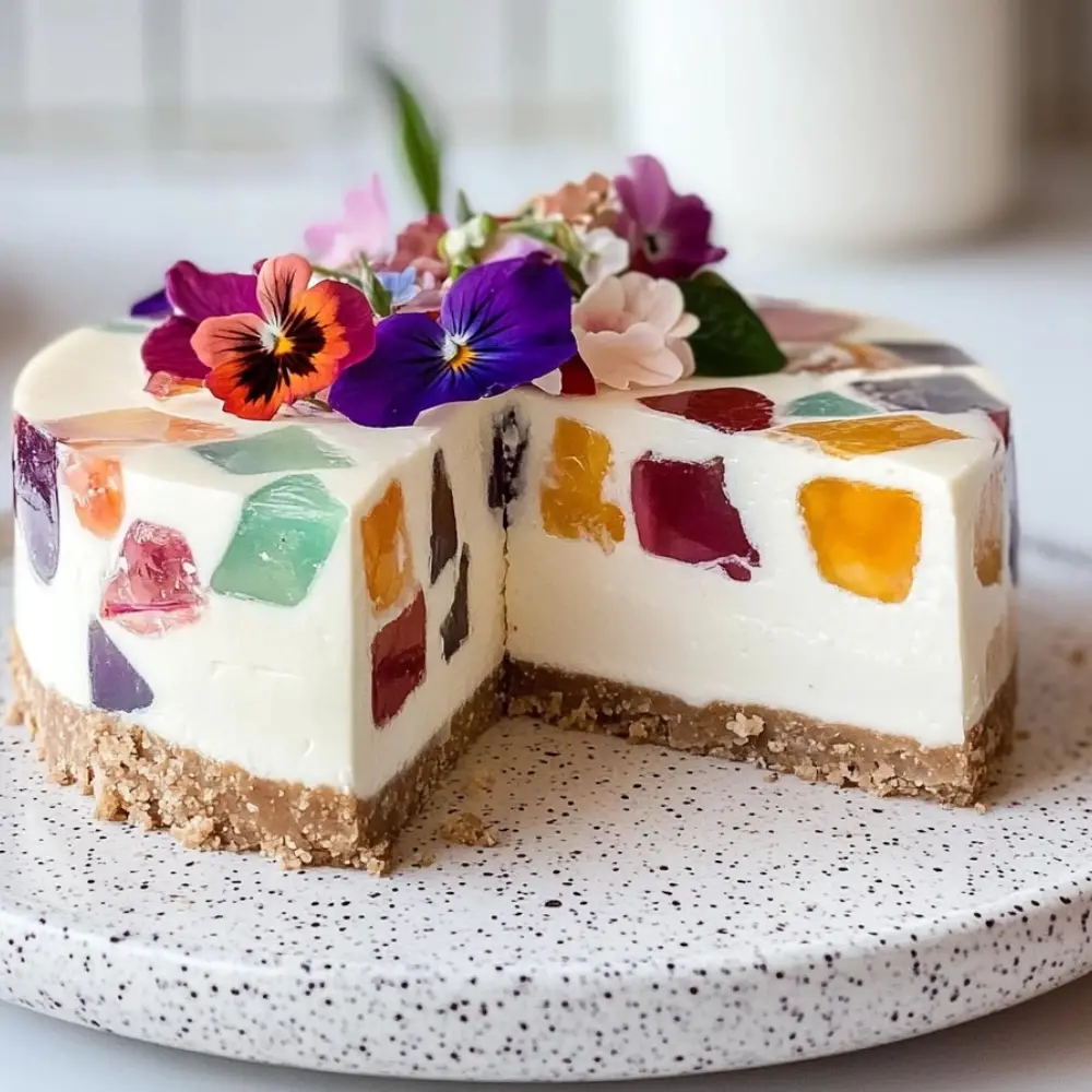 Stunning Terrazzo Cheesecake