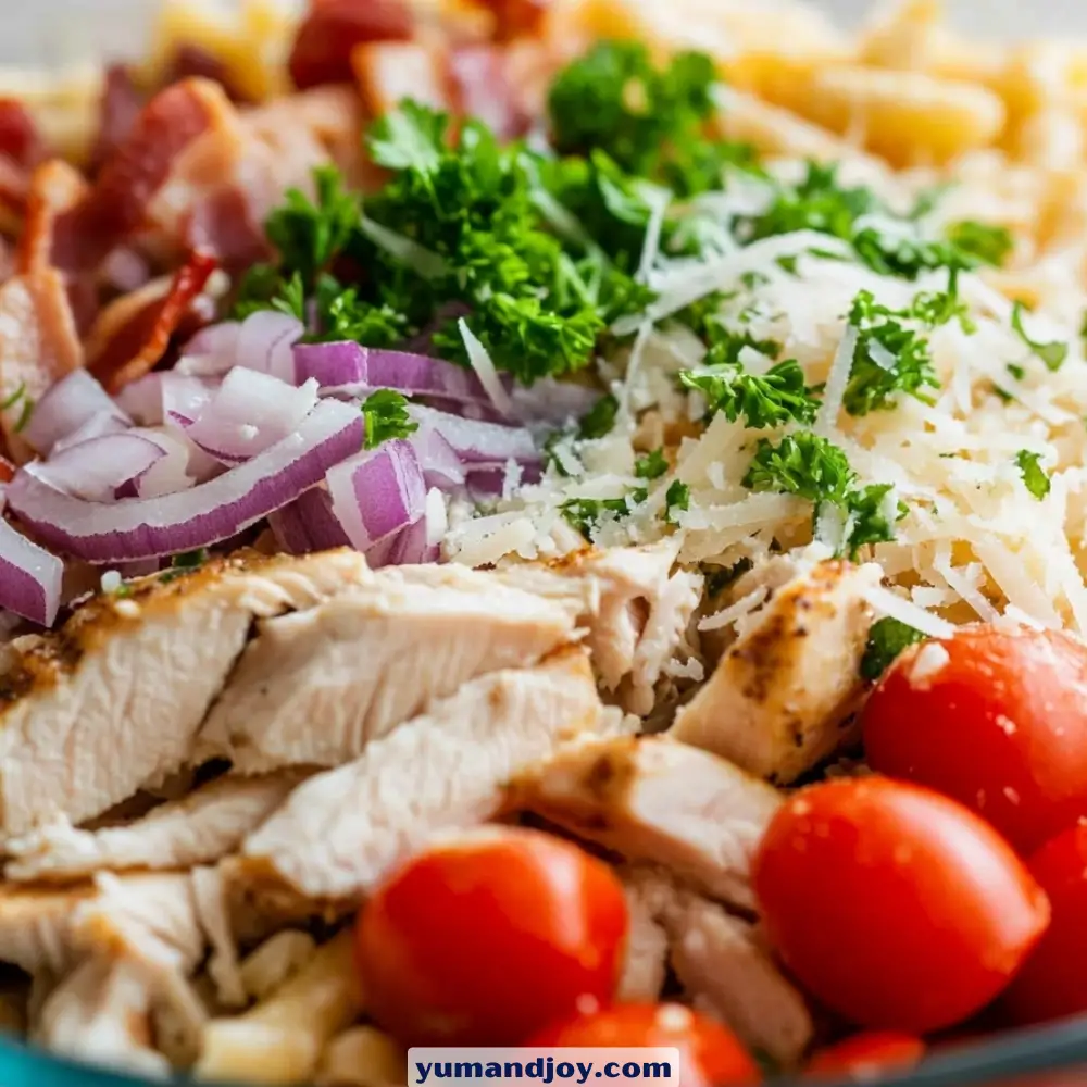 Chicken Bacon Ranch Pasta Salad