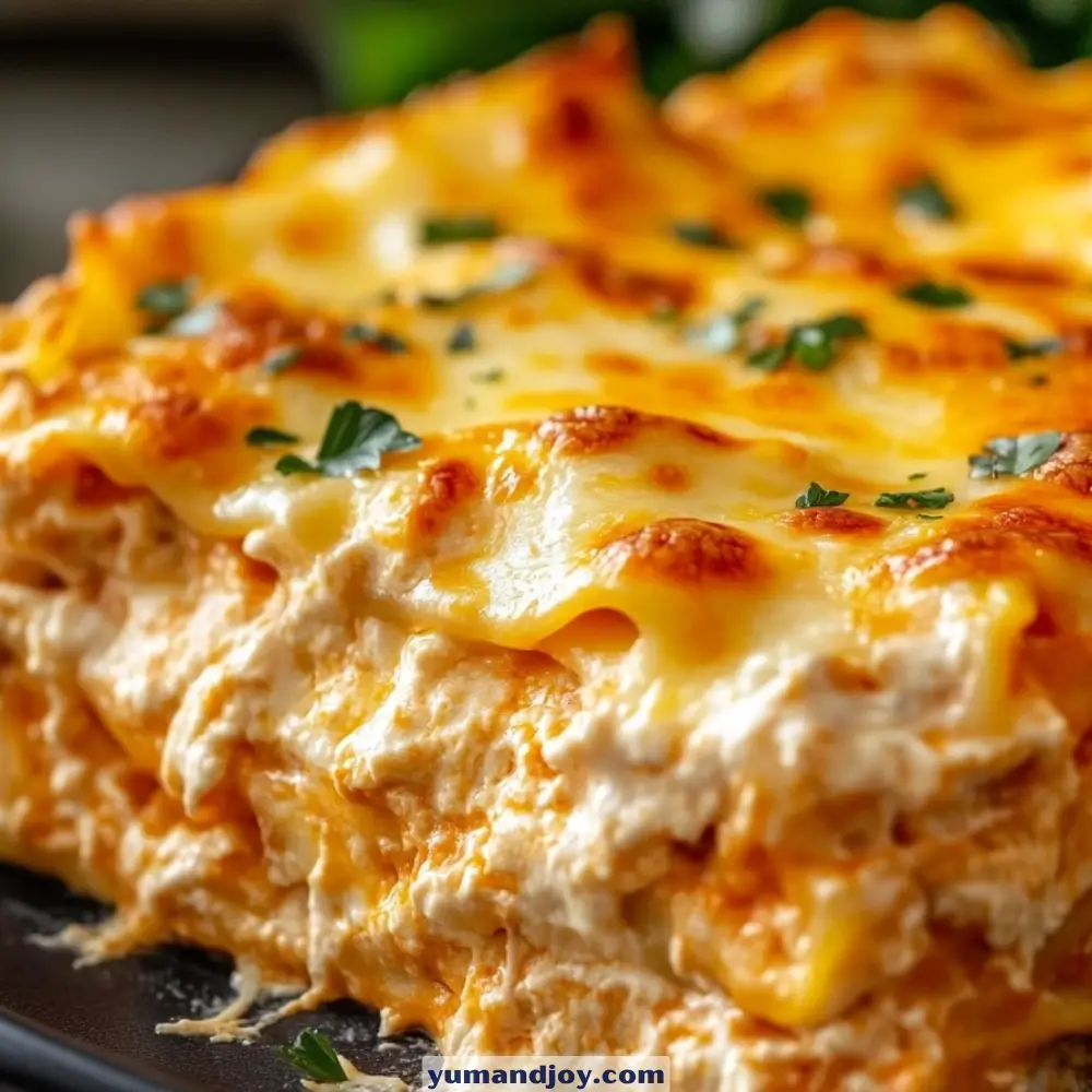 Cheesy Buffalo Ranch Chicken Lasagna