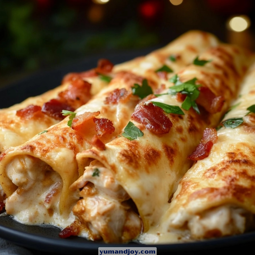 Healthy Chicken Bacon Ranch Taquitos