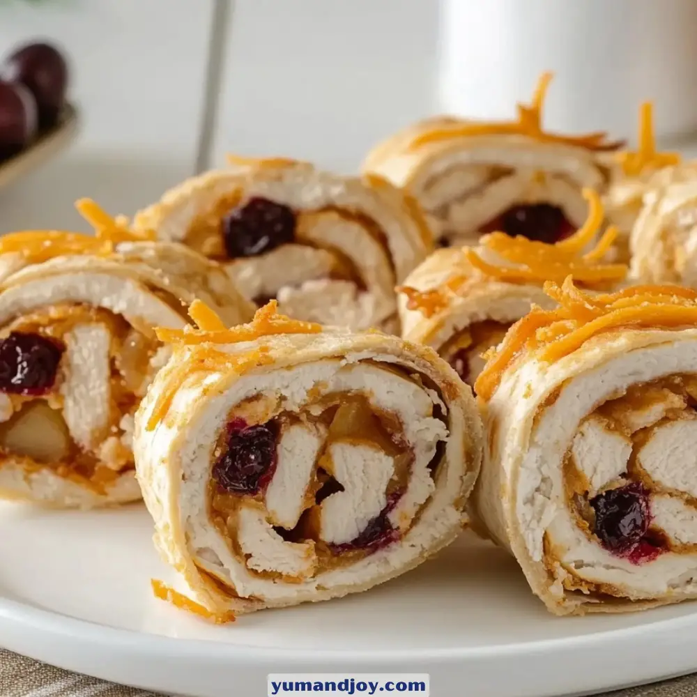 Cranberry Turkey Pinwheels