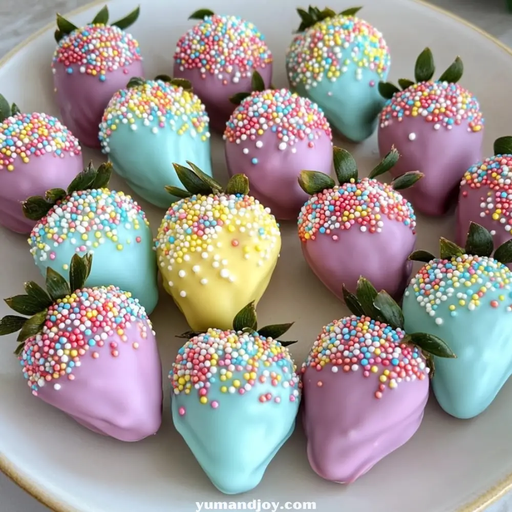 Pastel Easter Chocolate-Covered Strawberries