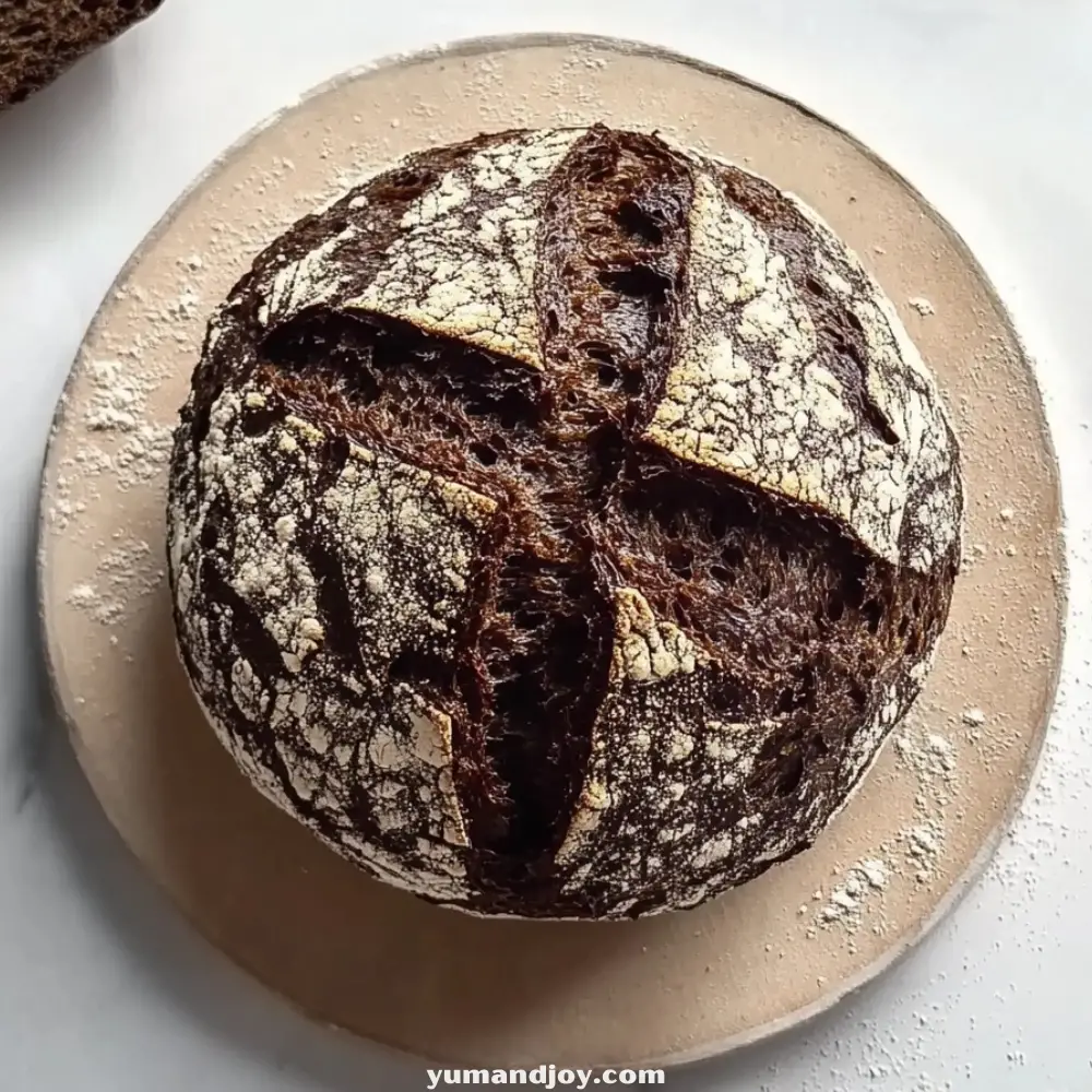 Rustic Dark Rye Bread