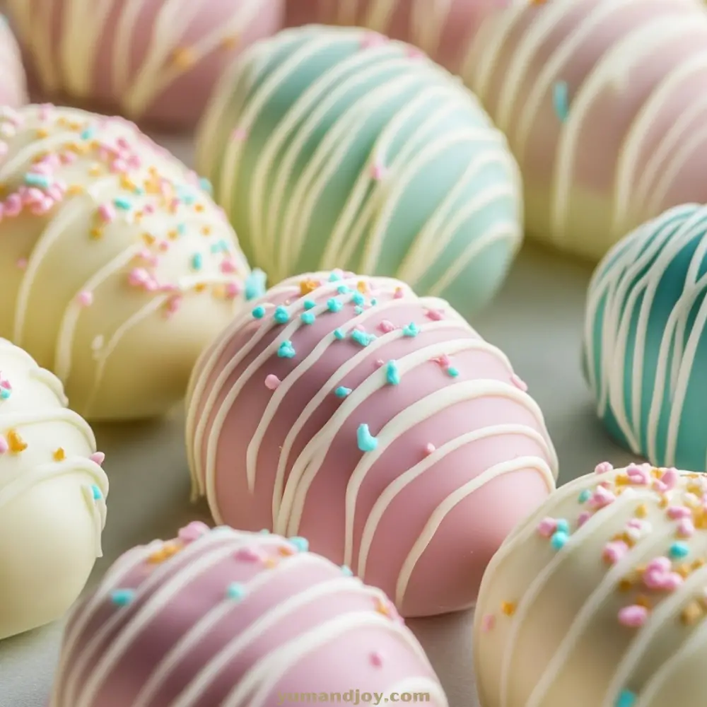 White Chocolate Easter Egg Cake Pops