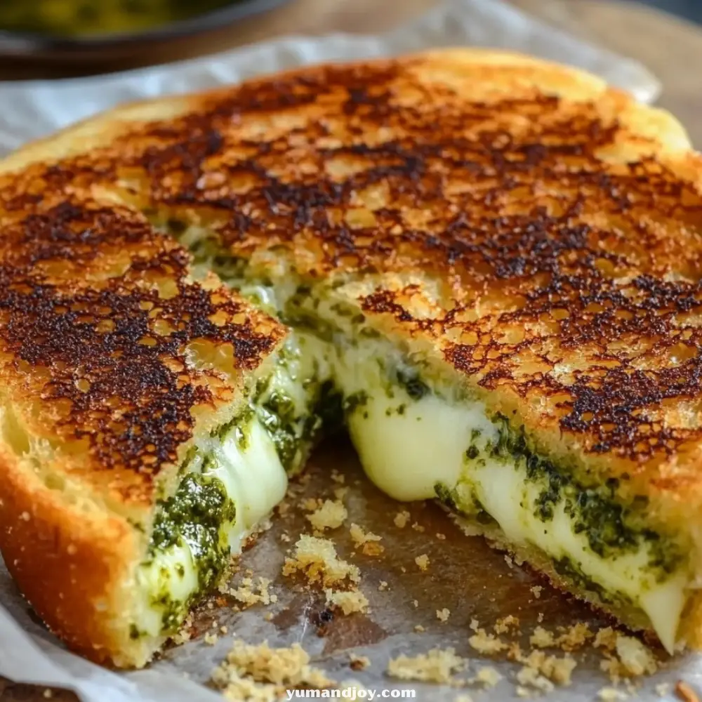 Irish Soda Bread Grilled Cheese with Pesto