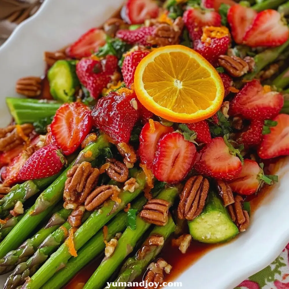 Asparagus-Strawberry Salad with Orange Balsamic Vinaigrette