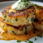 Golden Atlantic Cod Cakes with Mustard Sauce