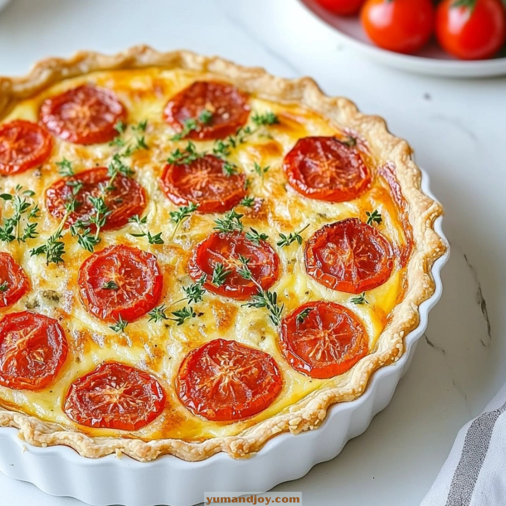 Tuna, Tomato & Mustard Quiche