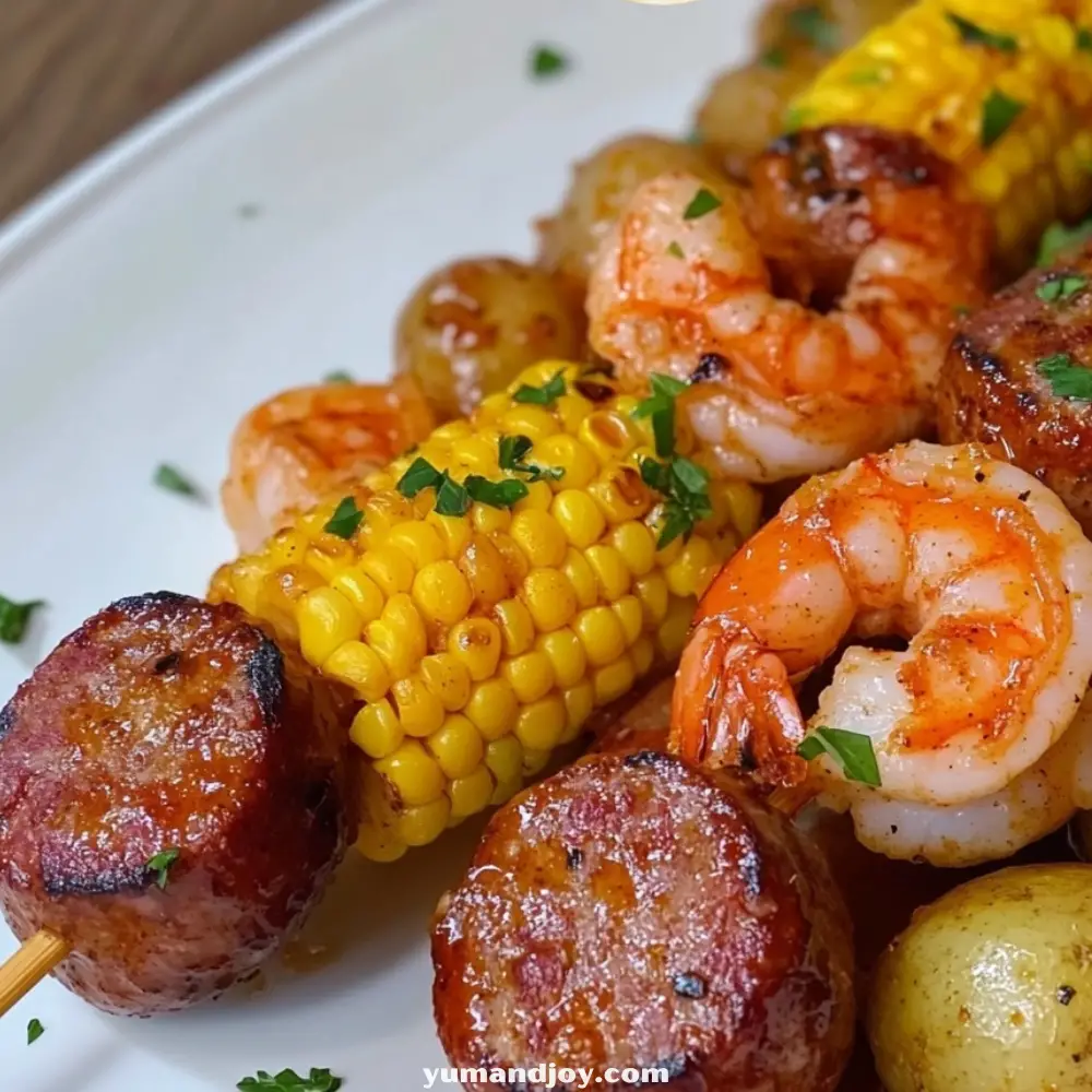 One Sauce, Different Flavors: Cajun Seafood Skewers