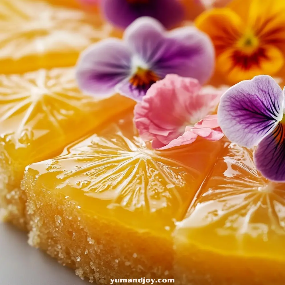 Lemon Drizzle Cake with Edible Flowers