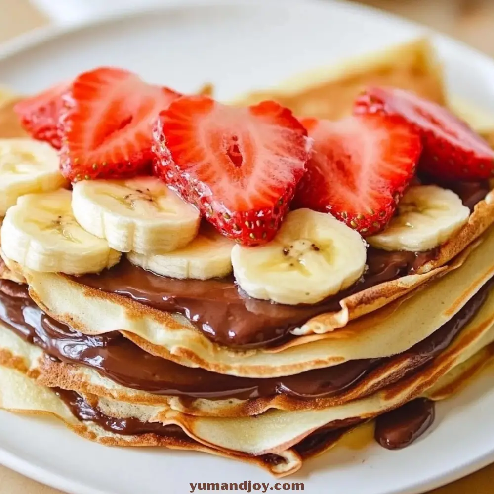 Strawberry Banana Nutella Crepes