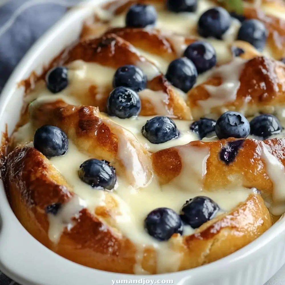 French Toast with Cream Cheese and Blueberries