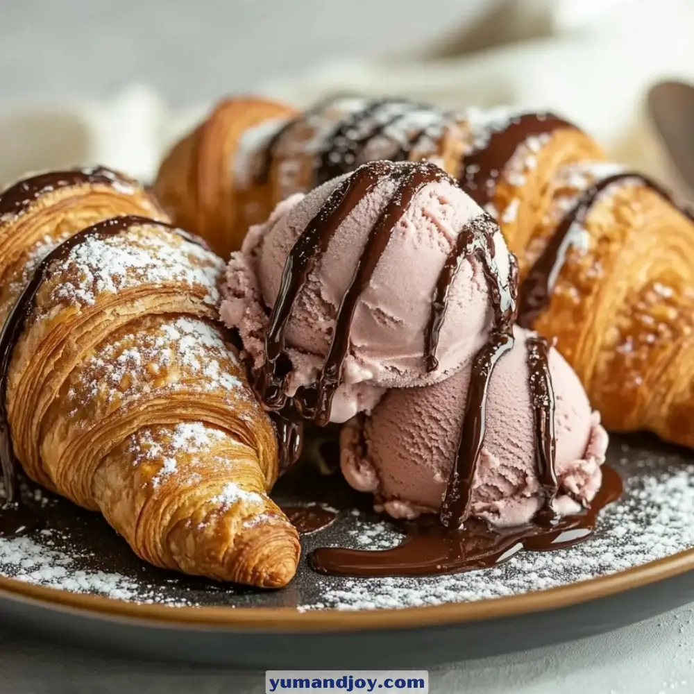 Chocolate Ice Cream Croissants