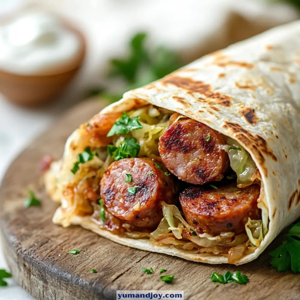 Eastern European Cabbage & Sausage Burrito