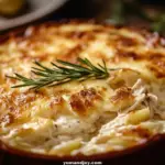 Rosemary & Shredded Chicken Potatoes au Gratin