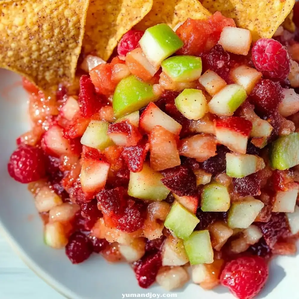 Fruit Salsa with Cinnamon Crisps