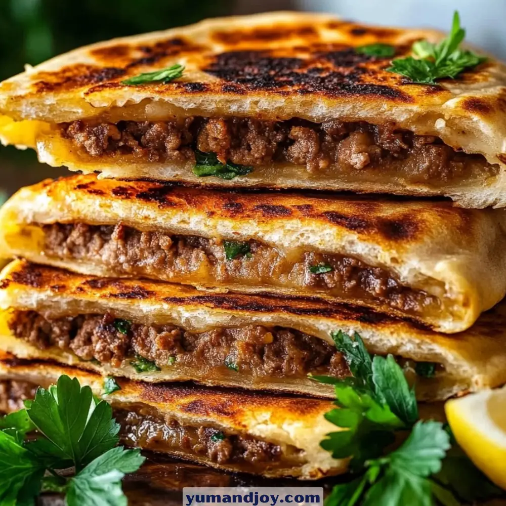 Lebanese Meat Stuffed Pita