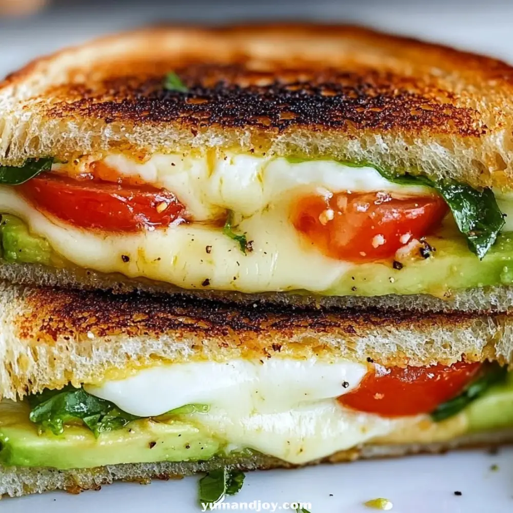 Avocado, Mozzarella, and Tomato Grilled Cheese