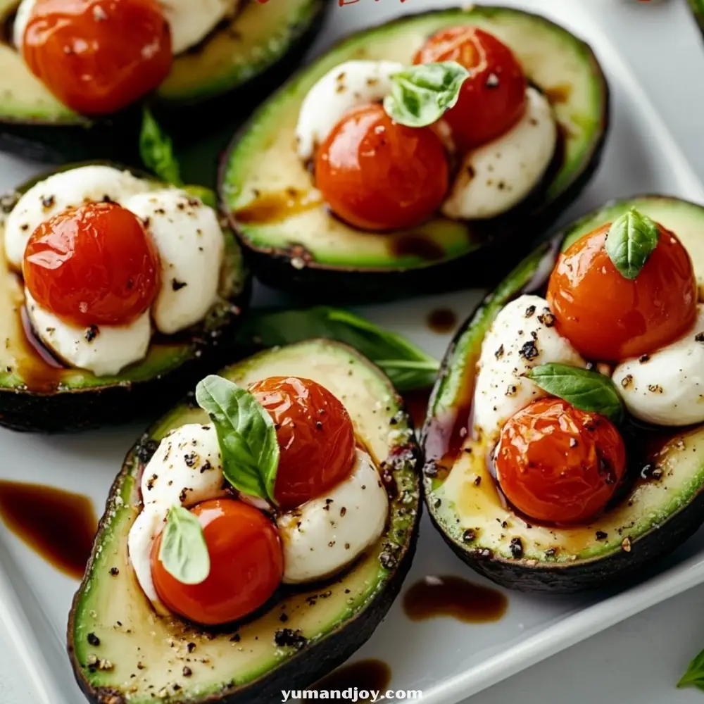 Caprese Stuffed Avocados (Fresh & Easy Appetizer)