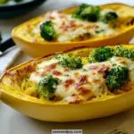 Cheesy Broccoli Spaghetti Squash