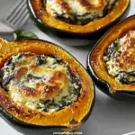 Creamy Spinach & Ricotta Stuffed Squash Boats