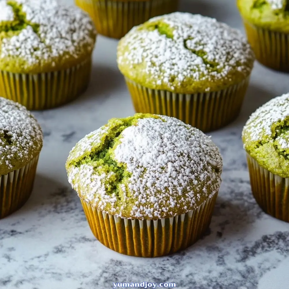 Fluffy Matcha Muffins