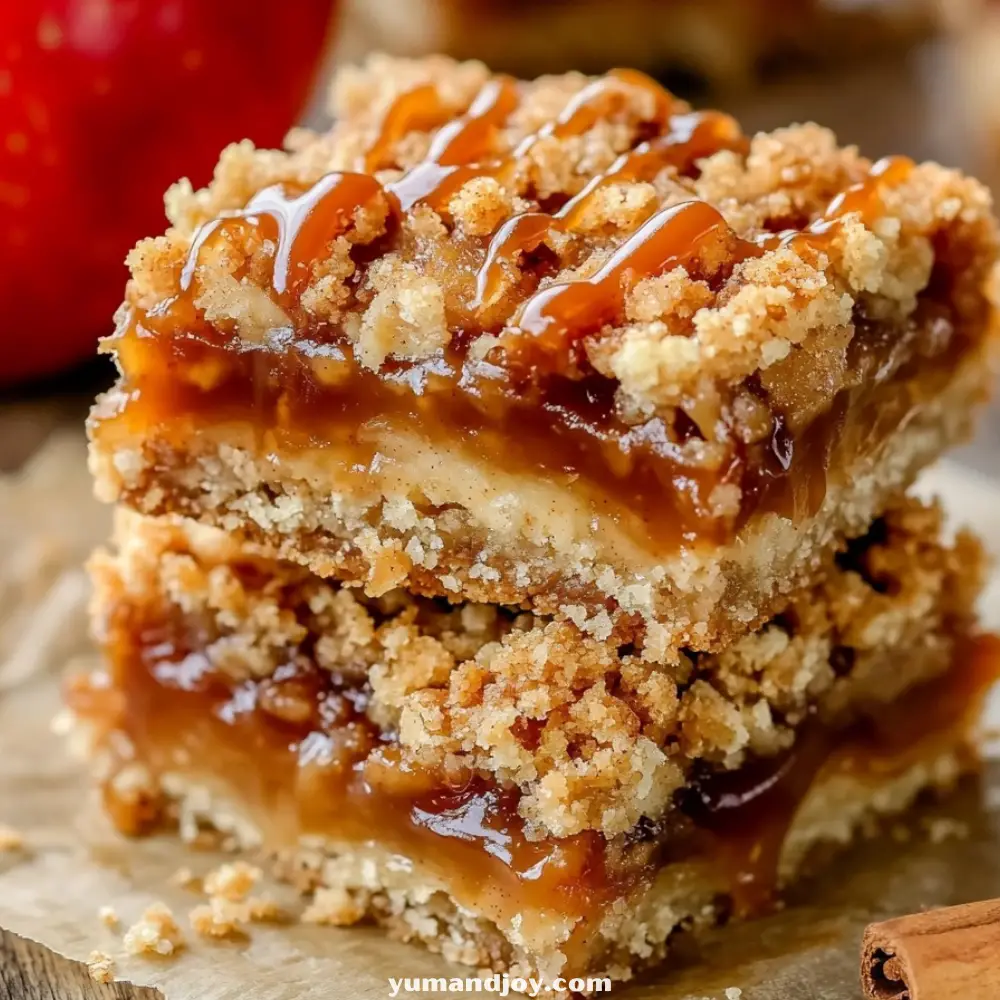Salted Caramel Apple Bars