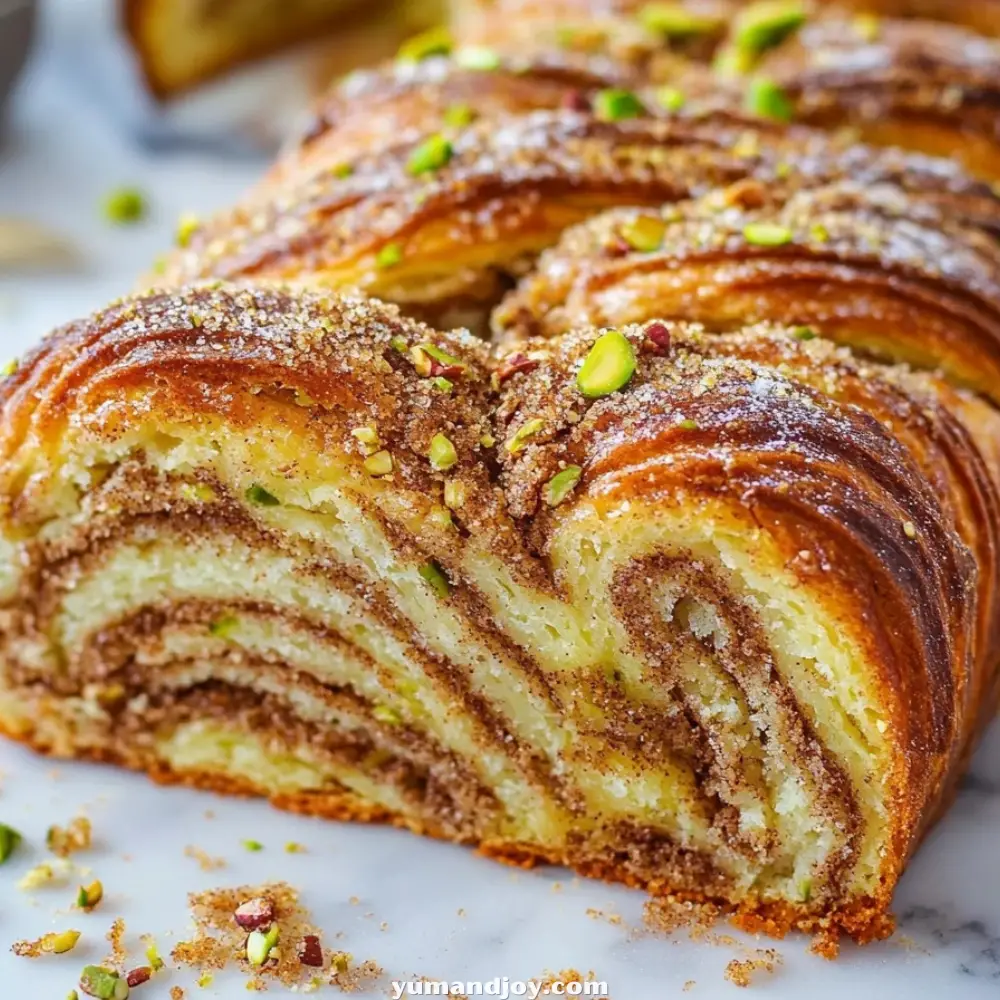 Cinnamon Pistachio Babka Bread