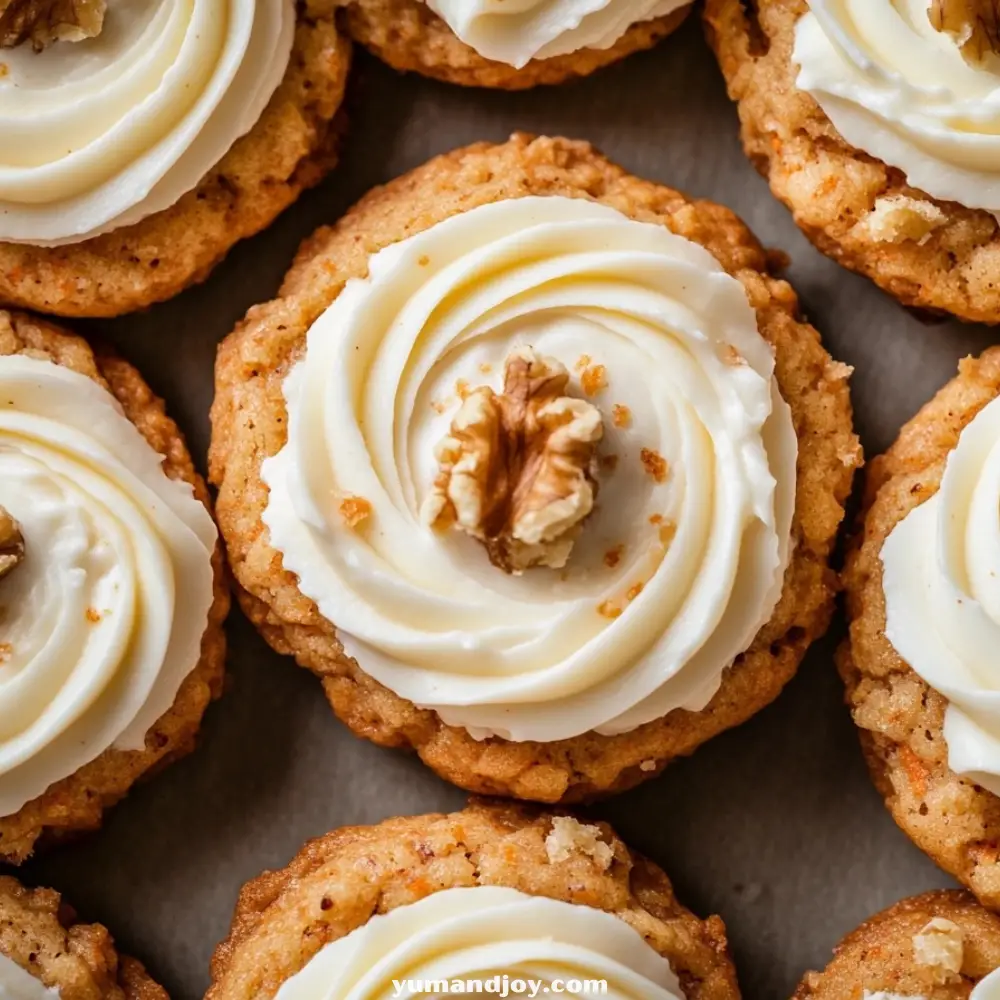 Carrot Cake Cookies with Cream Cheese Frosting