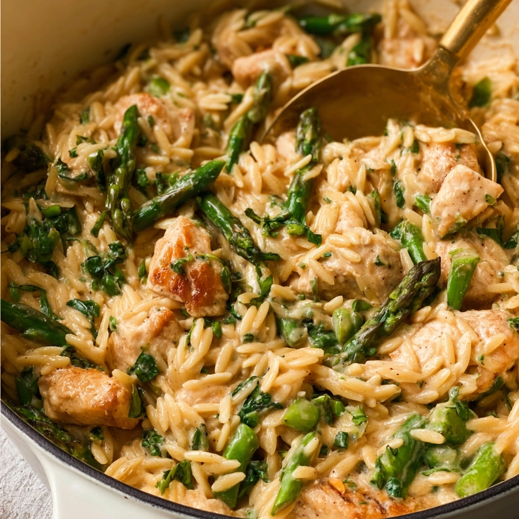 One Pot Chicken Orzo Recipe - Recipe Image
